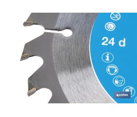 DISCO DE SIERRA CIRCULAR PARA MADERA Ø150 X 2,5 X 20 MM, 24 DIENTES