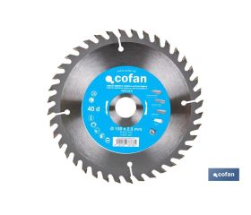 DISCO DE SIERRA CIRCULAR PARA MADERA Ø150 X 2,5 X 20 MM, 40 DIENTES