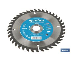 DISCO DE SIERRA CIRCULAR PARA MADERA Ø150 X 2,5 X 20 MM, 40 DIENTES