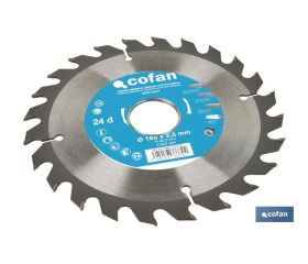 DISCO DE SIERRA CIRCULAR PARA MADERA Ø160 X 2,5 X 30 MM, 24 DIENTES
