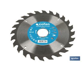 DISCO DE SIERRA CIRCULAR PARA MADERA Ø180 X 2,5 X 30 MM, 24 DIENTES