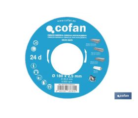 DISCO DE SIERRA CIRCULAR PARA MADERA Ø180 X 2,5 X 30 MM, 24 DIENTES