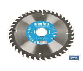 DISCO DE SIERRA CIRCULAR PARA MADERA Ø180 X 2,5 X 30 MM, 40 DIENTES