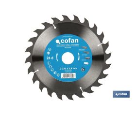DISCO DE SIERRA CIRCULAR PARA MADERA Ø235 X 2,8 X 30 MM, 24 DIENTES