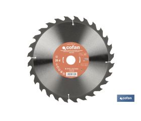 Hoja de sierra circular | Disco de corte para madera | Ideal para sierras circulares de mesa | 28 dientes | Medidas: 315 x 3,2 x 30 mm