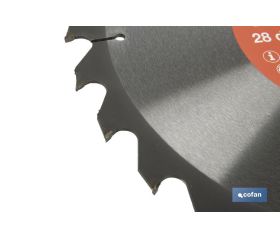 DISCO DE SIERRA CIRCULAR DE MESA PARA MADERA Ø315 X 3,2 X 30 MM, 28 DIENTES