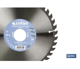 DISCO DE SIERRA INGLETADORA PARA MADERA Ø200 X 3,2 X 30 MM, 40 DIENTES