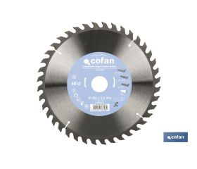 DISCO DE SIERRA INGLETADORA PARA MADERA Ø250 X 3,2 X 30 MM, 40 DIENTES