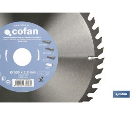 DISCO DE SIERRA INGLETADORA PARA MADERA Ø300 X 3,2 X 30 MM, 48 DIENTES