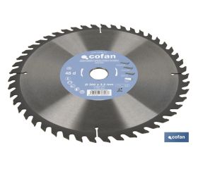 DISCO DE SIERRA INGLETADORA PARA MADERA Ø300 X 3,2 X 30 MM, 48 DIENTES