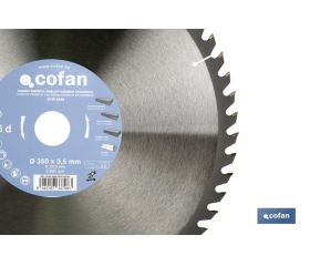 DISCO DE SIERRA INGLETADORA PARA MADERA Ø350 X 3,5 X 30 MM, 56 DIENTES