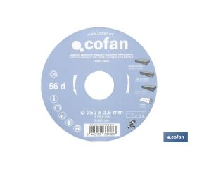 DISCO DE SIERRA INGLETADORA PARA MADERA Ø350 X 3,5 X 30 MM, 56 DIENTES