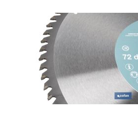 DISCO DE SIERRA INGLETADORA PARA MADERA CON INSERTOS DE METAL DURO Ø300 X 3,2 X 30 MM, 72 DIENTES