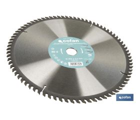 DISCO DE SIERRA INGLETADORA PARA MADERA CON INSERTOS DE METAL DURO Ø350 X 3,5 X 30 MM, 80 DIENTES