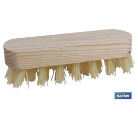 Cepillo de Fregar Manual | Con Fibras de Sintéticas de 7 x 4 Filas | Cepillo Ondulado para Fregar