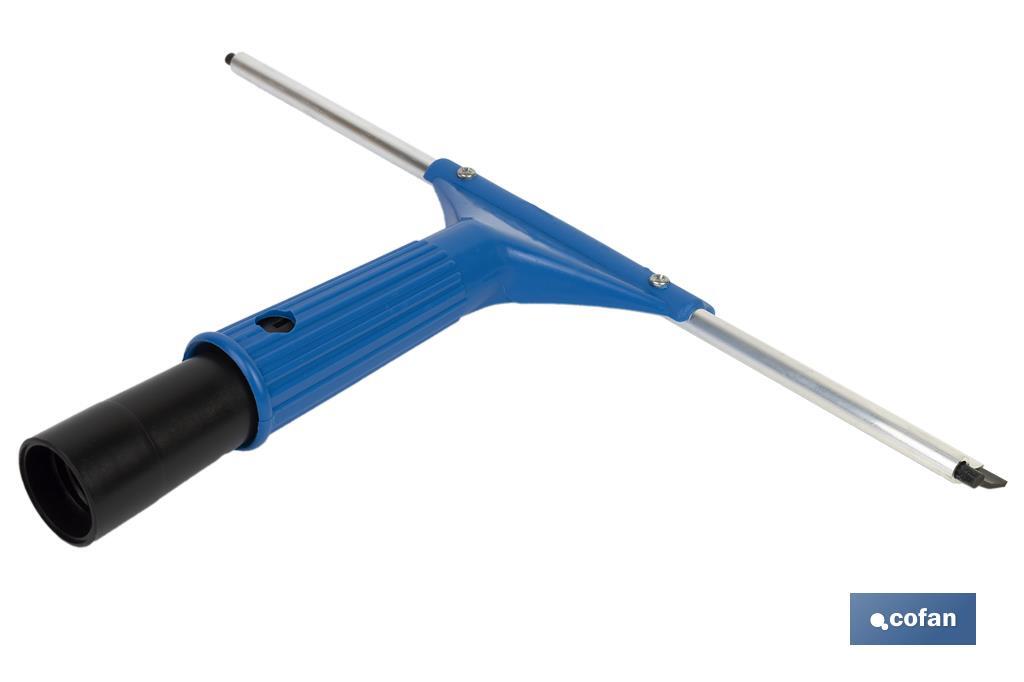 LIMPIACRISTALES  METAL Y ABS  27 CM CON ADAPTADOR