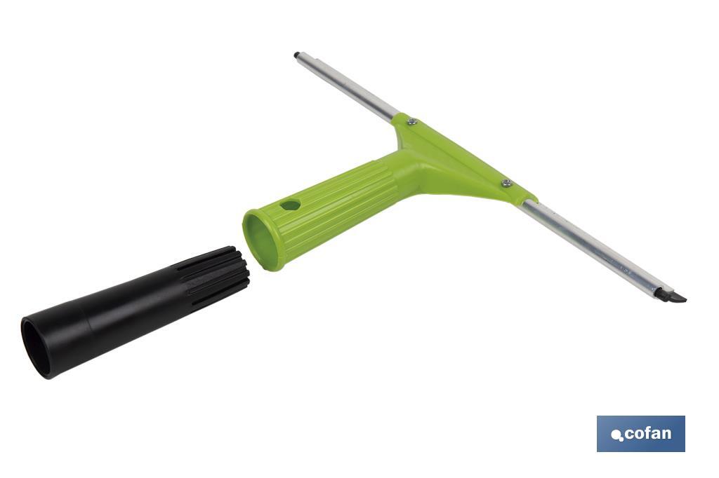 LIMPIACRISTALES  METAL Y ABS  27 CM CON ADAPTADOR