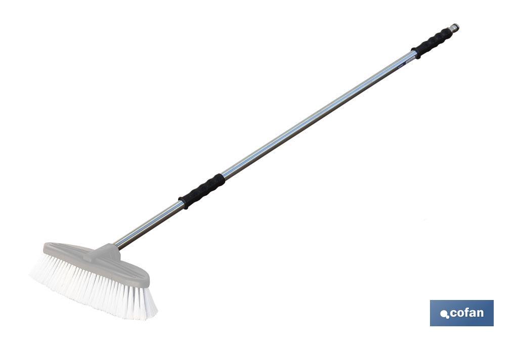 BARRA METAL CEPILLO LAVACOCHES+ENCHUFE RÁPIDO 180CM.