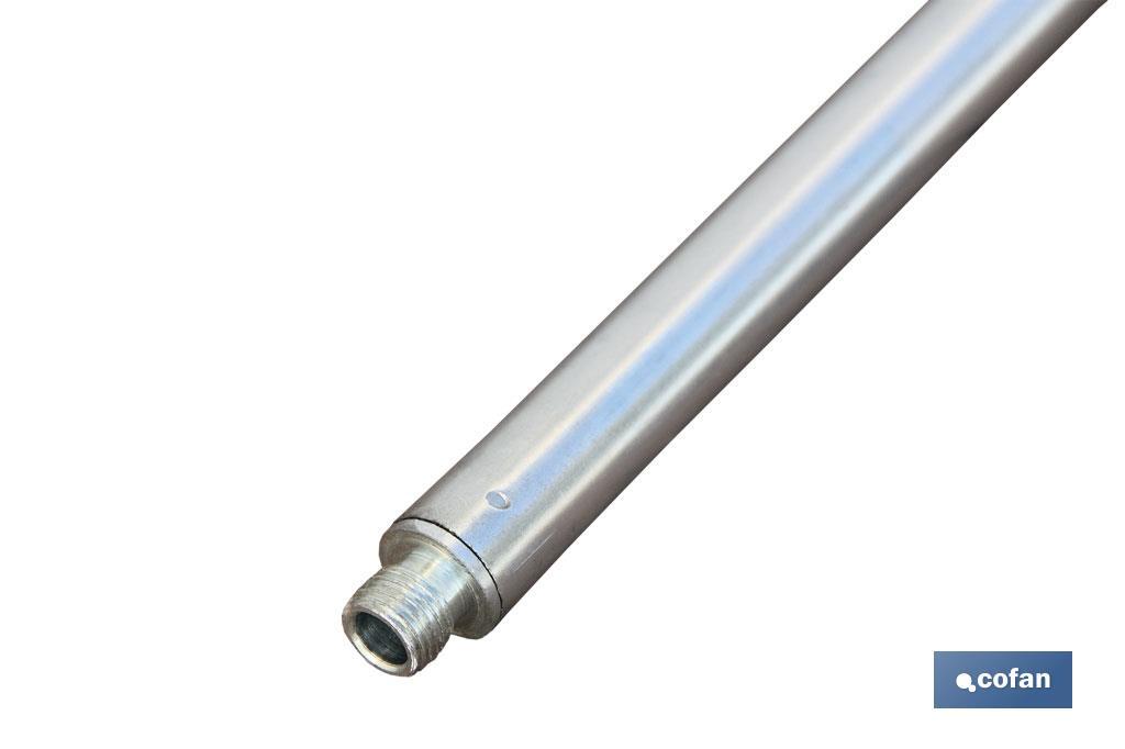 BARRA METAL CEPILLO LAVACOCHES+ENCHUFE RÁPIDO 180CM.