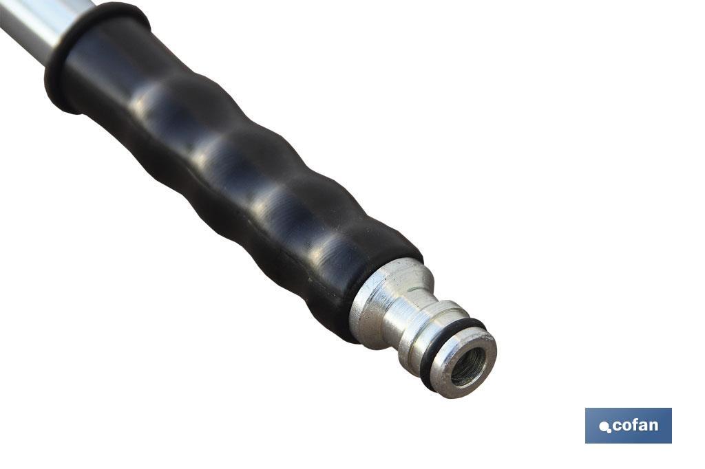 BARRA METAL CEPILLO LAVACOCHES+ENCHUFE RÁPIDO 180CM.