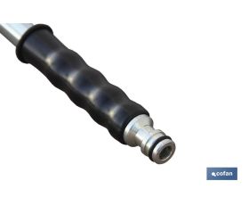 BARRA METAL CEPILLO LAVACOCHES+ENCHUFE RÁPIDO 90CM.