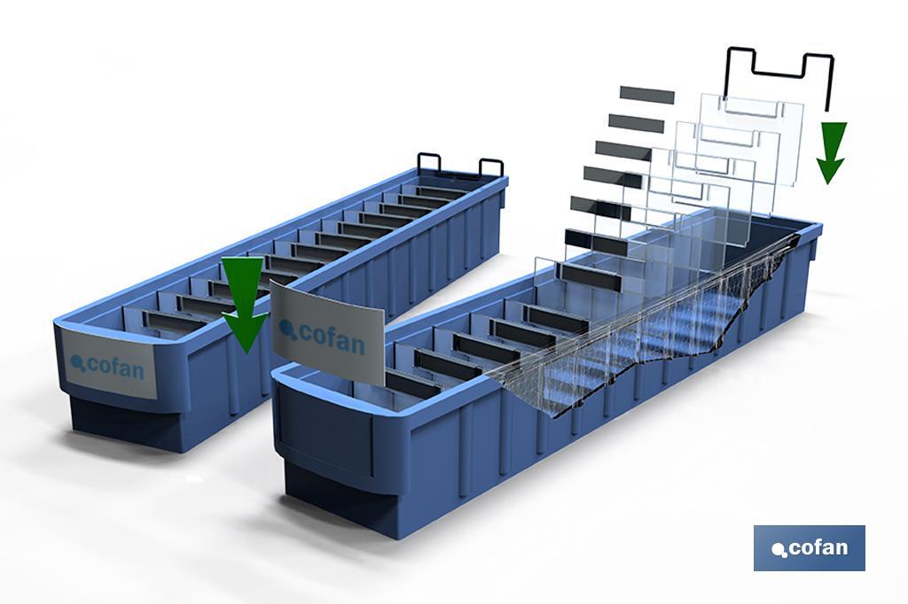 SEPARADOR TRANSVERSAL PLASTICO P/GAVETA