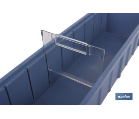 Separador transversal de PP para gaveta especial mostrador | Dimensiones 98 x 74 mm | Aptas para gavetas de mostrador