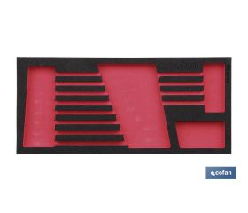 Separador de espuma| Para 1/3 cajón del carro de herramientas cofan | Para llaves combinadas de carraca