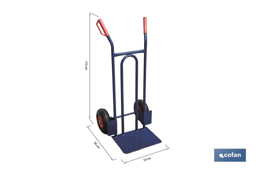 CARRETILLA DE ALMACÉN CON PALA FIJA 1100 X 530 X 560 MM