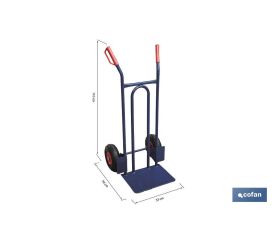 CARRETILLA DE ALMACÉN CON PALA FIJA 1100 X 530 X 560 MM