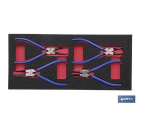 Módulo de espuma con herramientas  | Para 1/3 cajón del carro de herramientas cofan