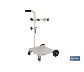 Carretilla portabidones | Ruedas de poliuretano con rodamientos y nylon | Mango acolchado | Ideal para talleres e industria | Adecuada para bidones de 60 litros