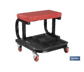 Asiento de trabajo con bandeja inferior | Con medidas en 395 x 390 x 140mm | Fabricada especialmente para trabajos en talleres