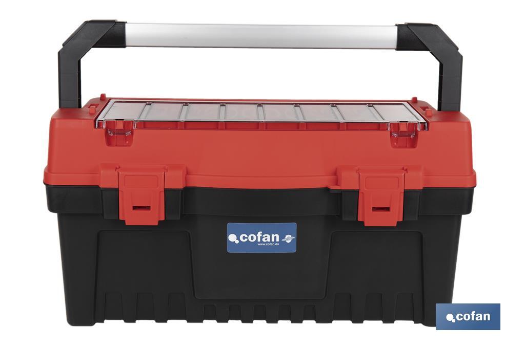 CAJA DE HERRAMIENTAS CON ORGANIZADOR Y REFUERZOS ABS 595 X 288 X 308 MM