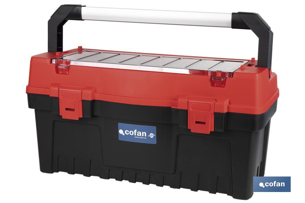 CAJA DE HERRAMIENTAS CON ORGANIZADOR Y REFUERZOS ABS 595 X 288 X 308 MM