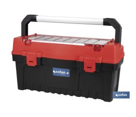 CAJA DE HERRAMIENTAS CON ORGANIZADOR Y REFUERZOS ABS 595 X 288 X 308 MM