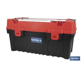 CAJA DE HERRAMIENTAS CON ORGANIZADOR Y REFUERZOS ABS 595 X 288 X 308 MM