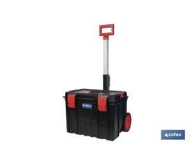 Caja de herramientas Heavy Duty | Con Asa Telescópica y 2 Ruedas | Medidas: 53 x 35,5 x 39 cm