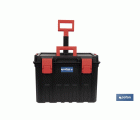 CAJA DE HERRAMIENTAS HEAVY DUTY CON ASA TELESCÓPICA Y RUEDAS 530 x 355 x 390 MM