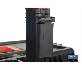 CAJA DE HERRAMIENTAS HEAVY DUTY CON ASA TELESCÓPICA Y RUEDAS 530 x 355 x 390 MM