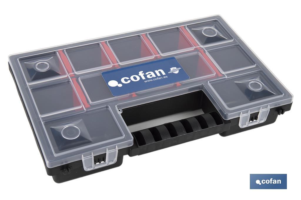 ESTUCHE ORGANIZADOR 12 COMPARTIMENTOS 287 X 186 X 50 MM