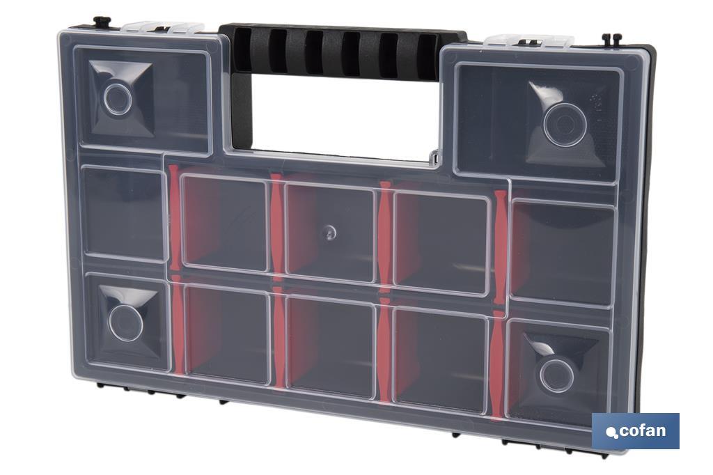 ESTUCHE ORGANIZADOR 12 COMPARTIMENTOS 287 X 186 X 50 MM