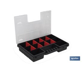 ESTUCHE ORGANIZADOR 12 COMPARTIMENTOS 287 X 186 X 50 MM