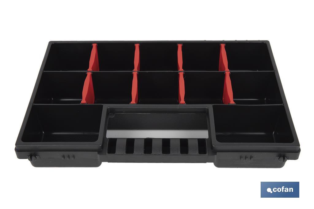 ESTUCHE ORGANIZADOR 12 COMPARTIMENTOS 287 X 186 X 50 MM