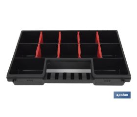 ESTUCHE ORGANIZADOR 12 COMPARTIMENTOS 287 X 186 X 50 MM