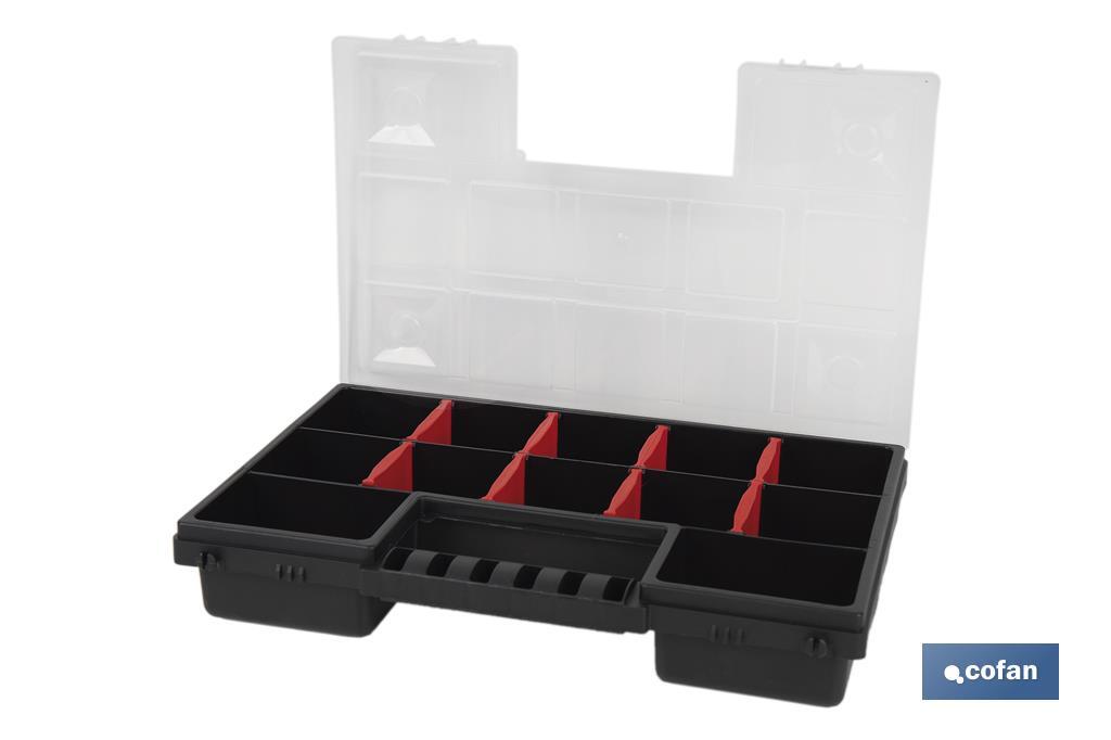 ESTUCHE ORGANIZADOR 12 COMPARTIMENTOS 287 X 186 X 50 MM