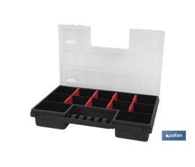 ESTUCHE ORGANIZADOR 12 COMPARTIMENTOS 287 X 186 X 50 MM