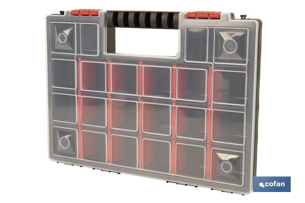 ESTUCHE ORGANIZADOR 20 COMPARTIMENTOS 344 X 249 X 50 MM