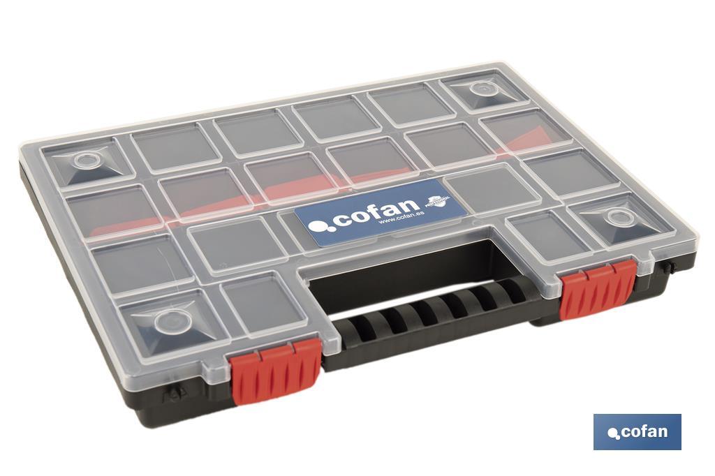 ESTUCHE ORGANIZADOR 20 COMPARTIMENTOS 344 X 249 X 50 MM