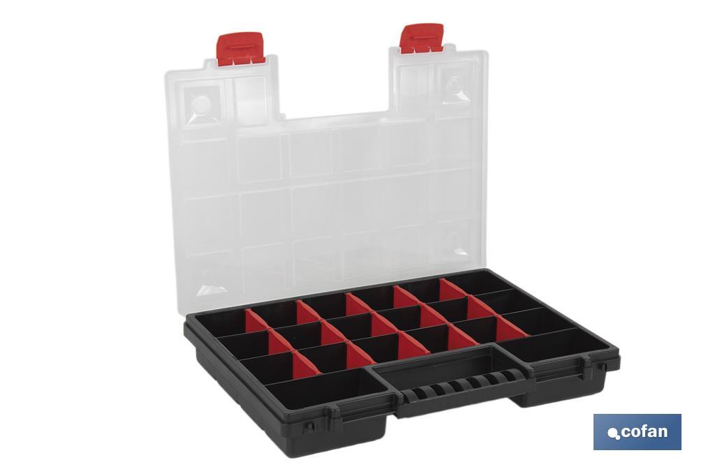 ESTUCHE ORGANIZADOR 20 COMPARTIMENTOS 344 X 249 X 50 MM